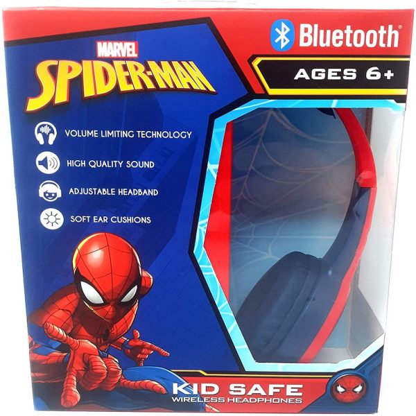 Marvel Spider-Man Bluetooth Kid Safe Wireless Headphones Fashion