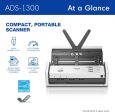 Brother ADS-1300 Compact Desktop Scanner | Scan Speeds of Up to 30ppm | Single Pass Double-Sided Scanning Fashion