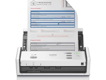 Brother ADS-1300 Compact Desktop Scanner | Scan Speeds of Up to 30ppm | Single Pass Double-Sided Scanning Fashion