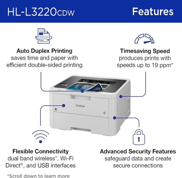 Brother HL-L3220CDW Wireless Compact Digital Color Printer For Cheap