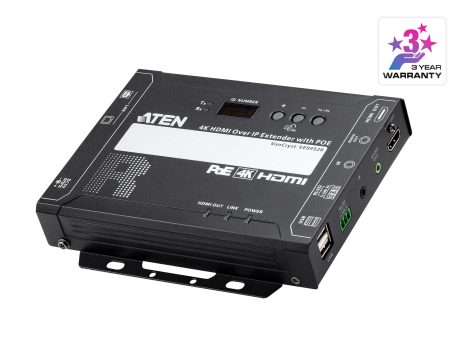 Aten 4K HDMI over IP Receiver with PoE -VE8952R (3 Year Manufacture Local Warranty In Singapore) Supply