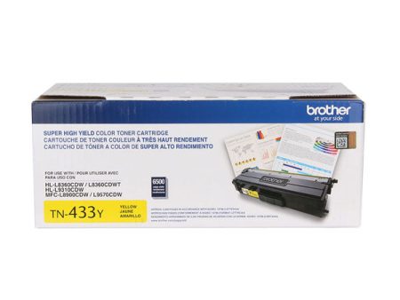 Brother TN433Y High Yield Yellow Toner Cartridge (4,000 Yield) Supply