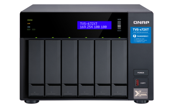 QNAP 6-Bay NAS, Intel Core i3-8100T 4-core 3.1 GHz Processor 8GB  6x 2.5  Thunderbolt 3 (TVS-672XT-i3-8G) (2 Years Manufacture Local Warranty In Singapore)-EOL on Sale