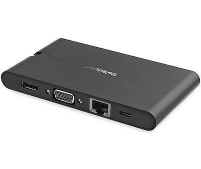 StarTech USB C Multiport Adapter Mini Dock HDMI 4K or VGA 1080p Video - 100W Power Delivery Passthrough, 3-port USB 3.0 Hub, GbE, SD & MicroSD DKT30CHVSCPD (3 Years Manufacture Local Warranty In Singapore) Online