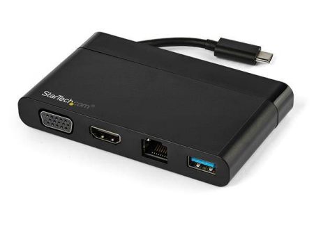 Startech USB C Multiport Adapter with HDMI, VGA, Gigabit Ethernet & USB 3.0 - USB C to 4K HDMI or 1080p VGA Display Mini Dock Hub - USB Type-C Travel Docking Station for USB-C DKT30CHVCM (3 Years Manufacture Local Warranty In Singapore) -EOL Online now