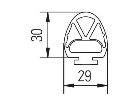 Profilo in gomma B25 mm H29 mm EPDM StandardLine Bircher EPE025 029A0L 210735 Discount