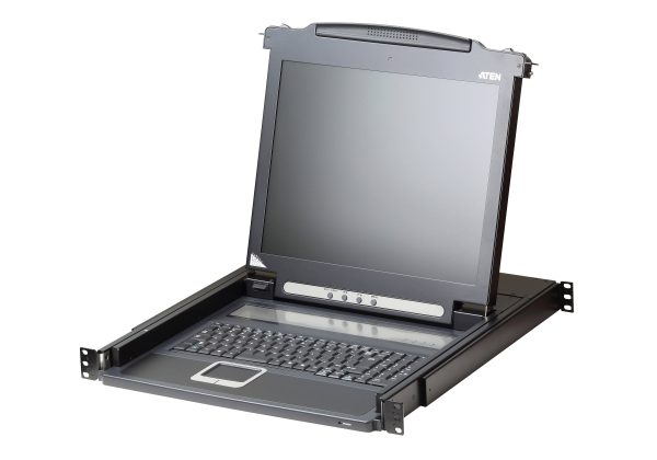 Aten Single Rail LCD Console (PS 2-USB, VGA)- CL1000N (1 Year Manufacture Local Warranty In Singapore) Online Hot Sale