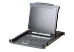 Aten Single Rail LCD Console (PS 2-USB, VGA)- CL1000M (1 Year Manufacture Local Warranty In Singapore) Discount