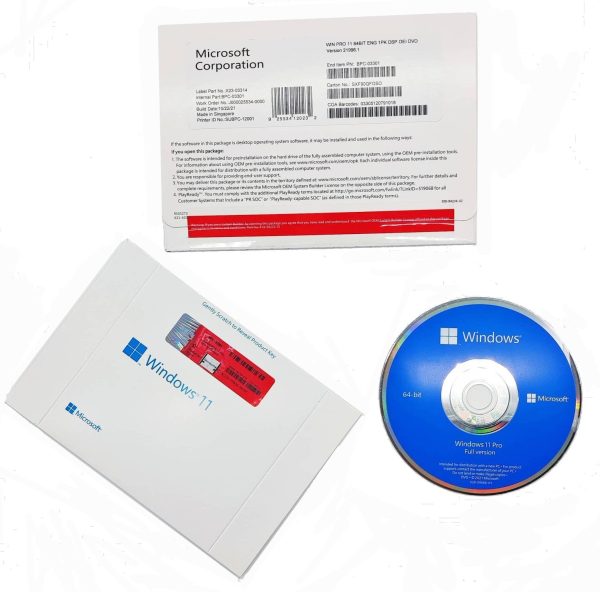 Microsoft Windows 11 Pro BIT 1PK DVD ENGLISH FQC-10528 (Pre-Order Lead Time 1-2 Weeks) Supply