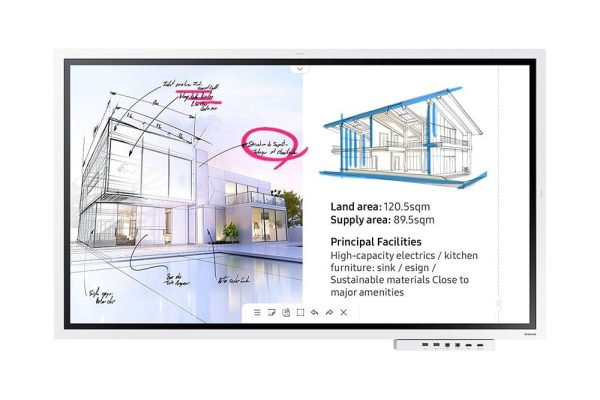 Samsung Flip 2 55  WM55R with Connectivity Tray Digital Flipchart for Business (3 Years 9x5 onsite NBD Manufacture Local Warranty In Singapore) Supply