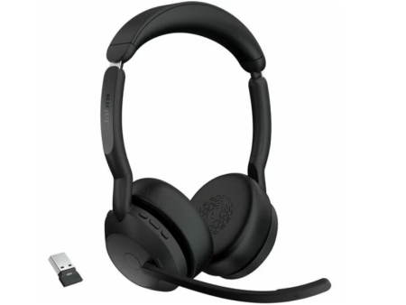 JABRA Evolve2 55 Stereo Wireless Headset With USB-A  USB-C  (2 Years Manufacture Local Warranty In Singapore) Online Hot Sale