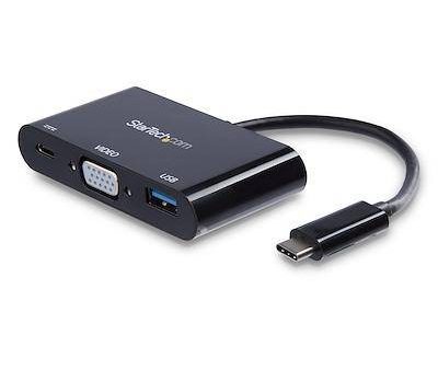 StarTech USB-C VGA Multiport Adapter - USB 3.0 Port - 60W PD CDP2VGAUACP (3 Years Manufacture Local Warranty In Singapore) Online Hot Sale