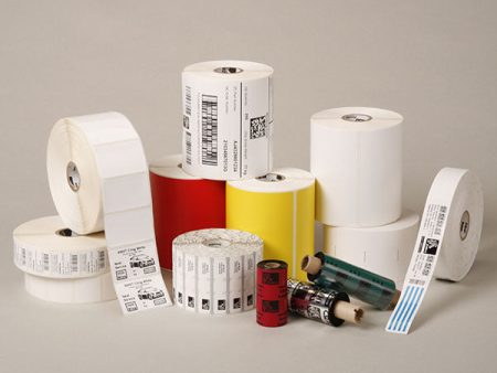 Zebra Thermal Transfer Label, Paper (4  x 5 ) Z-Select 4000T (1  Core) (570 Roll) (6 Rolls Ctn) (Top Coated Paper) (Perforated) (5  Outer) (Permanent Acrylic Adhesive) (White) Online Sale