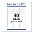 Avery 5960 Laser Labels, Mailing, 1-Inch x2-5 8-Inch, 7500 BX, White Supply