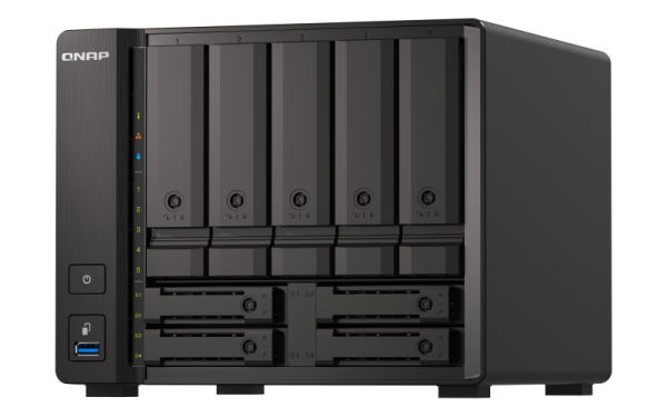 QNAP 9-bay NAS, AMD Ryzen V1500B 4C 8T 2.2GHz, 8GB  , 5 x 2.5  3.5  SATA 6Gbps + 2 x 2.5  (QN-TS-h973AX-8G) (3 Years Manufacture Local Warranty In Singapore) For Cheap