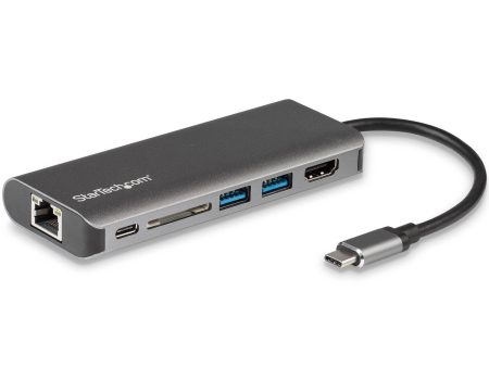 StarTech USB C Multiport Adapter - Portable USB-C Dock to 4K HDMI, 2-pt USB 3.0 Hub, SD SDHC, GbE, 60W PD Pass-Through - USB-C Travel Mini Docking Station - USB Type-C Thunderbolt 3 DKT30CSDHPD -EOL Online Sale