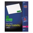 AVE5971 - Avery High Visibility Laser Labels. 1 x 2 5 8, Neon Green, 750 Pack For Sale