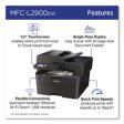 Brother MFC-L2900DW Wireless Compact Monochrome All-in-One Laser Printer with Duplex Copy & Scan, Fax, Black & White Hot on Sale