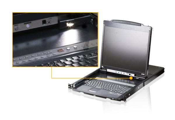 Aten Dual Rail LCD Console (PS 2-USB, VGA)- CL5800N (1 Year Manufacture Local Warranty In Singapore) Hot on Sale