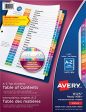 Avery 11125 Ready Index A-Z Tab Dividers, Letter Size, Multicolor, 26 Tabs ST Online now