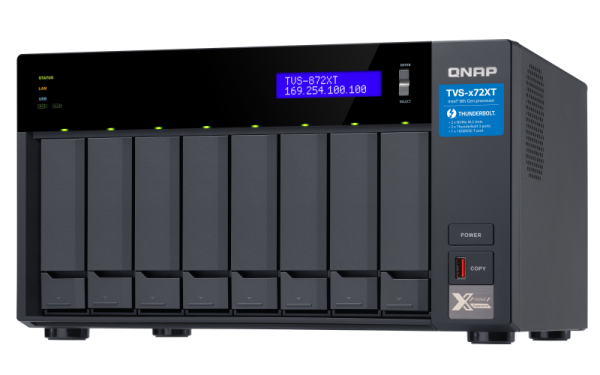 QNAP 8-Bay NAS, Intel core i5-8400T 6-core 1.7 GHz Processor(max 3.3GHz), 16GB  Thunderbolt 3 (TVS-872XT-i5-16G) (2 Years Manufacture Local Warranty In Singapore) -EOL For Cheap