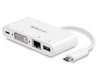 StarTech USB C Multiport Adapter DVI-D (Digital), GbE, USB-A Dock DKT30CDVPD (3 Years Manufacture Local Warranty In Singapore) Supply