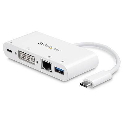 StarTech USB C Multiport Adapter DVI-D (Digital), GbE, USB-A Dock DKT30CDVPD (3 Years Manufacture Local Warranty In Singapore) Supply