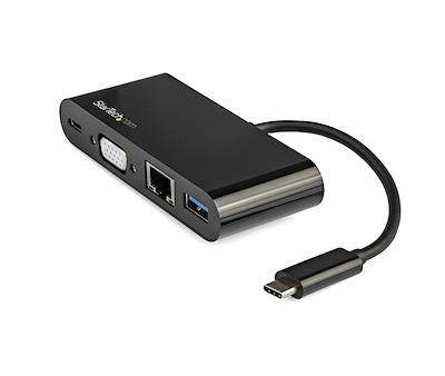 StarTech USB C Multiport Adapter - Mini USB-C Dock w  Single Monitor VGA 1080p Video - 60W Power Delivery Passthrough - USB 3.1 Gen 1 Type-A 5Gbps, Gigabit Ethernet - Docking Station DKT30CVAGPD (3 Years Manufacture Local Warranty In Singapore) For Discount