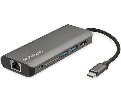 StarTech USB C Multiport Adapter - USB-C Travel Dock to 4K HDMI, 3x USB 3.0 Hub, SD SDHC, GbE, 60W PD 3.0 Pass-Through - Portable USB-C Mini Docking Station USB Type-C Thunderbolt 3 DKT30CSDHPD3 (3 Years Manufacture Local Warranty In Singapore) For Discount