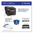 Brother MFC-L2900DW Wireless Compact Monochrome All-in-One Laser Printer with Duplex Copy & Scan, Fax, Black & White Hot on Sale