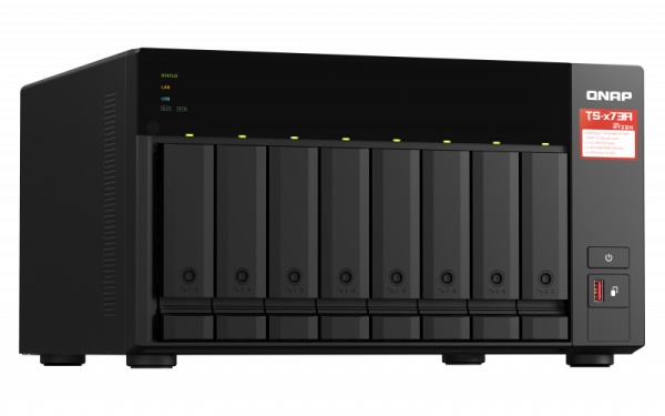 QNAP  8-bay NAS, AMD Ryzen V1000 series V1500B 4C 8T 2.2GHz, 8GB (QN-TS-873A-8G) (3 Years Manufacture Local Warranty In Singapore) on Sale