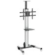 Startech.Com TV CART - PORTABLE TV STAND - FOR 32IN TO 70IN TVS - ONE-TOUCH HEIGHT ADJUSTMENT - AV CART - MOBILE TV STAND - VESA TV STAND - ROLLING TV CART WITH WHEELS - FLAT-SCREEN TV CART  STNDMTV70   (5 Years Manufacture Local Warranty In Singapore) For Sale