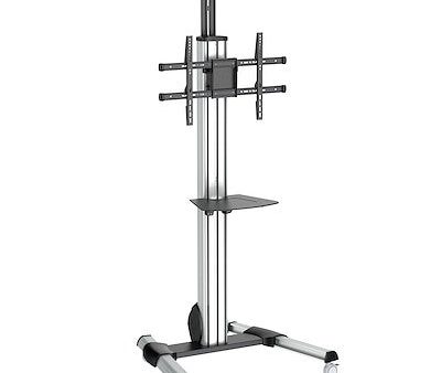 Startech.Com TV CART - PORTABLE TV STAND - FOR 32IN TO 70IN TVS - ONE-TOUCH HEIGHT ADJUSTMENT - AV CART - MOBILE TV STAND - VESA TV STAND - ROLLING TV CART WITH WHEELS - FLAT-SCREEN TV CART  STNDMTV70   (5 Years Manufacture Local Warranty In Singapore) For Sale