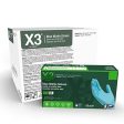 X3 Blue Nitrile 3 Mil Disposable Industrial-Grade Gloves, 3 Mil, Latex & Powder-Free, Food-Safe, Non-Sterile, Lightly Textured Fashion