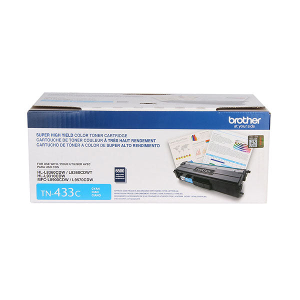 Brother TN433C High Yield Cyan Toner Cartridge (4,000 Yield) Discount