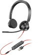 Poly (Plantronics) Blackwire 3325 USB Headset (2 Years Manufacture Local Warranty In Singapore)- While Stock Last For Discount