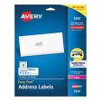 Avery (5260) Address Labels with Sure Feed for Laser Printers, 1  x 2-5 8 , 3000 Labels (Pack of 4) Sale