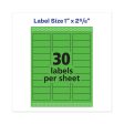 AVE5971 - Avery High Visibility Laser Labels. 1 x 2 5 8, Neon Green, 750 Pack For Sale