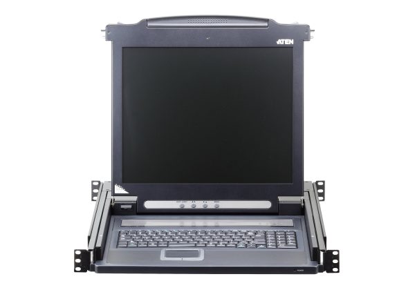 Aten Single Rail LCD Console (PS 2-USB, VGA)- CL1000N (1 Year Manufacture Local Warranty In Singapore) Online Hot Sale