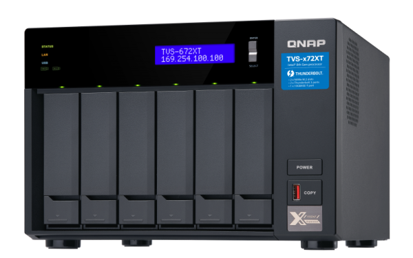 QNAP 6-Bay NAS, Intel Core i3-8100T 4-core 3.1 GHz Processor 8GB  6x 2.5  Thunderbolt 3 (TVS-672XT-i3-8G) (2 Years Manufacture Local Warranty In Singapore)-EOL on Sale