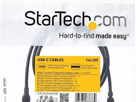 StarTech USB-C TO MINI DISPLAYPORT CABLE(CDP2MDPMM1MB) (3 Years Manufacture Local Warranty In Singapore) Online