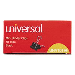 (3 Pack Value Bundle) UNV10199 Mini Binder Clips, Steel Wire, 1 4  Cap., 1 2  Wide, Black Silver, Dozen Online Hot Sale